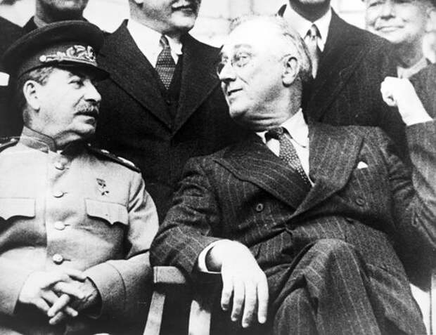 Франклин Рузвельт и Иосиф Сталин. 1943, Тегеранская конференция