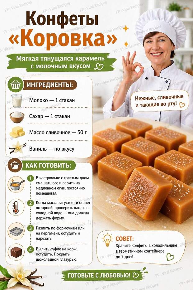 Кулинария>Конфеты «Коровка»!