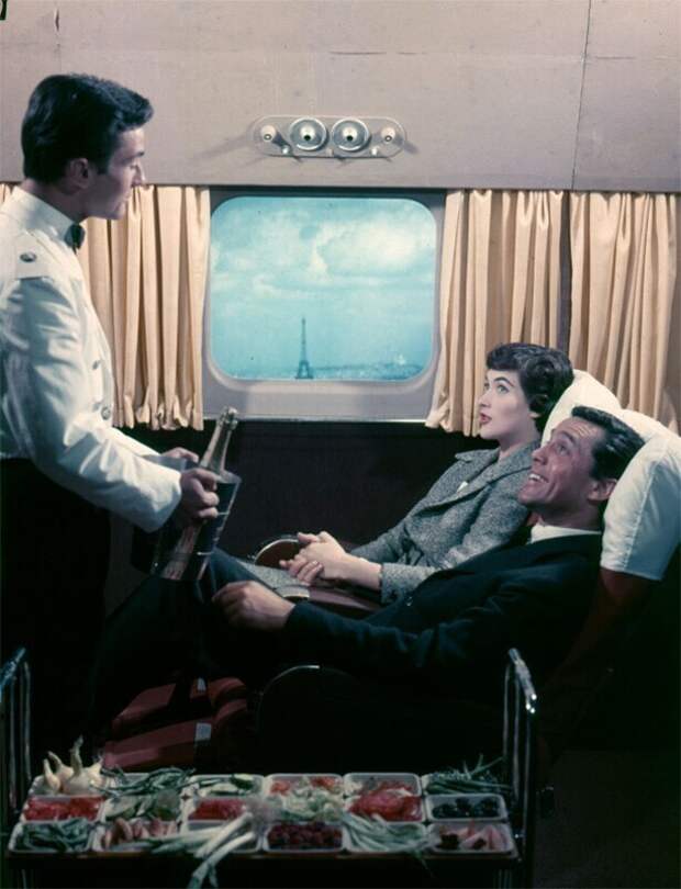 Удовольствия авиаперелетов - Air France, 1958 г.
