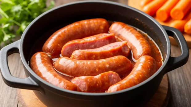 Залила сосиски кипятком в миске — и они сочные, как в детстве: секрет 4-х минут