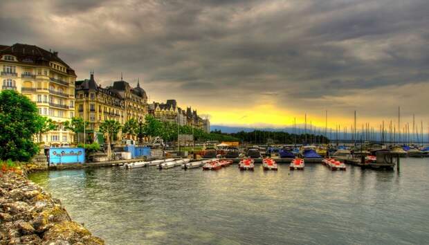 Завораживающий город Женева в Швейцарии