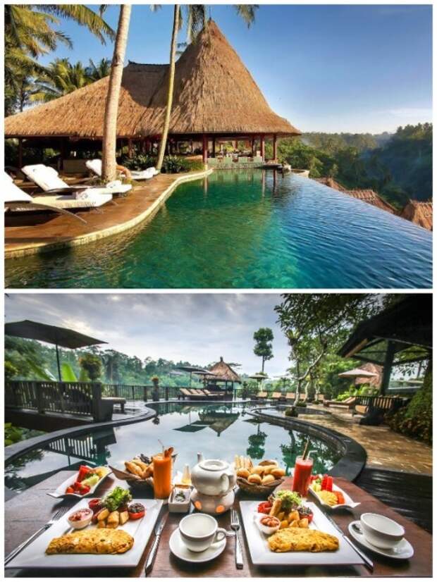 Nandini Jungle Bali Resort & Spa Ubud находится в девственных джунглях на склоне долины реки Аюнг (Бали). | Фото: booking.com/ millionaire.ru. 