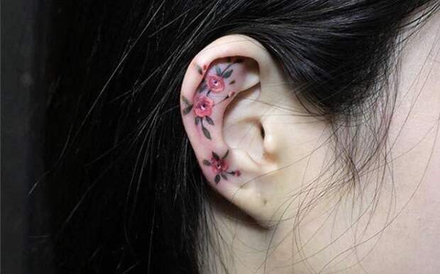Новый тренд: татуировки на ушах