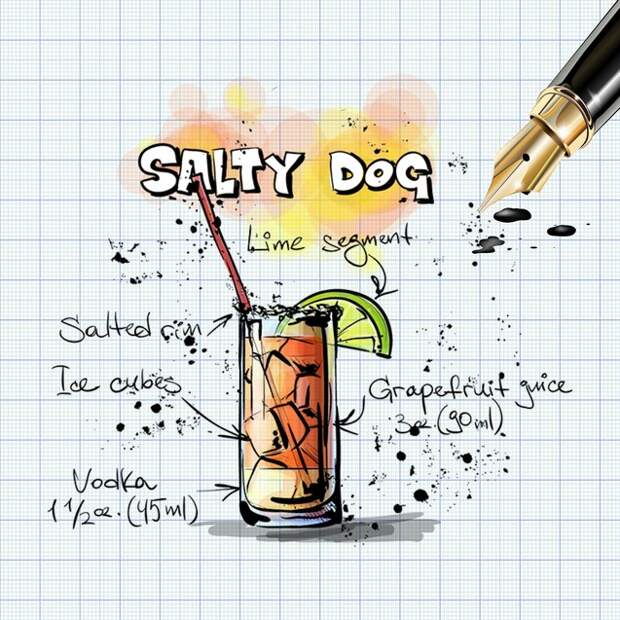 Коктейль "Salty Dog" 15 коктейлей на все случаи жизни