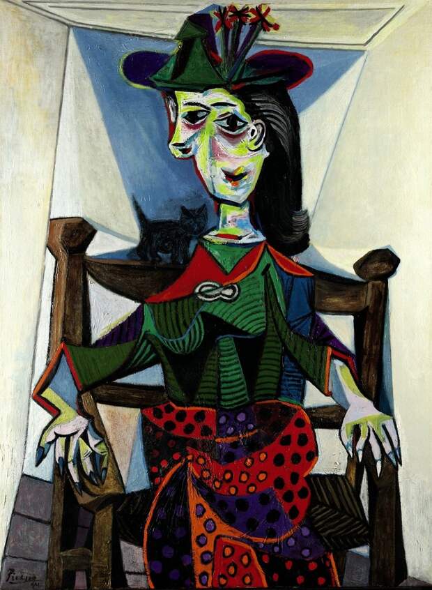 Пять самых известных женских портретов в живописи. Пикассо. Дора Маар с кошкой