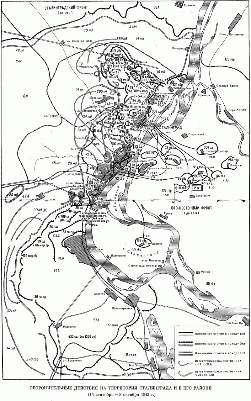 Военная карта сталинграда