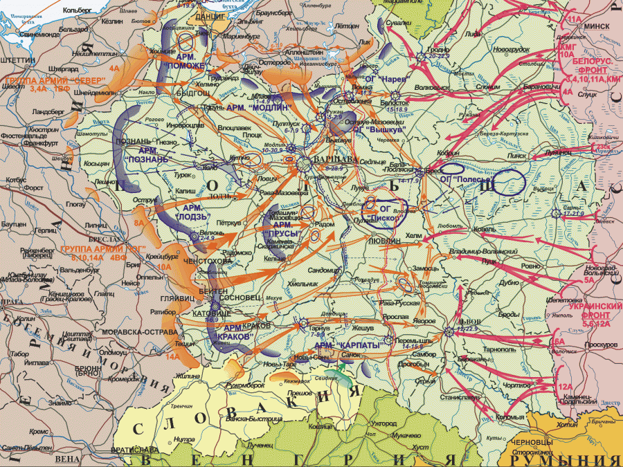 Карта совместных действий вермахта и РККА взята из открытых источников