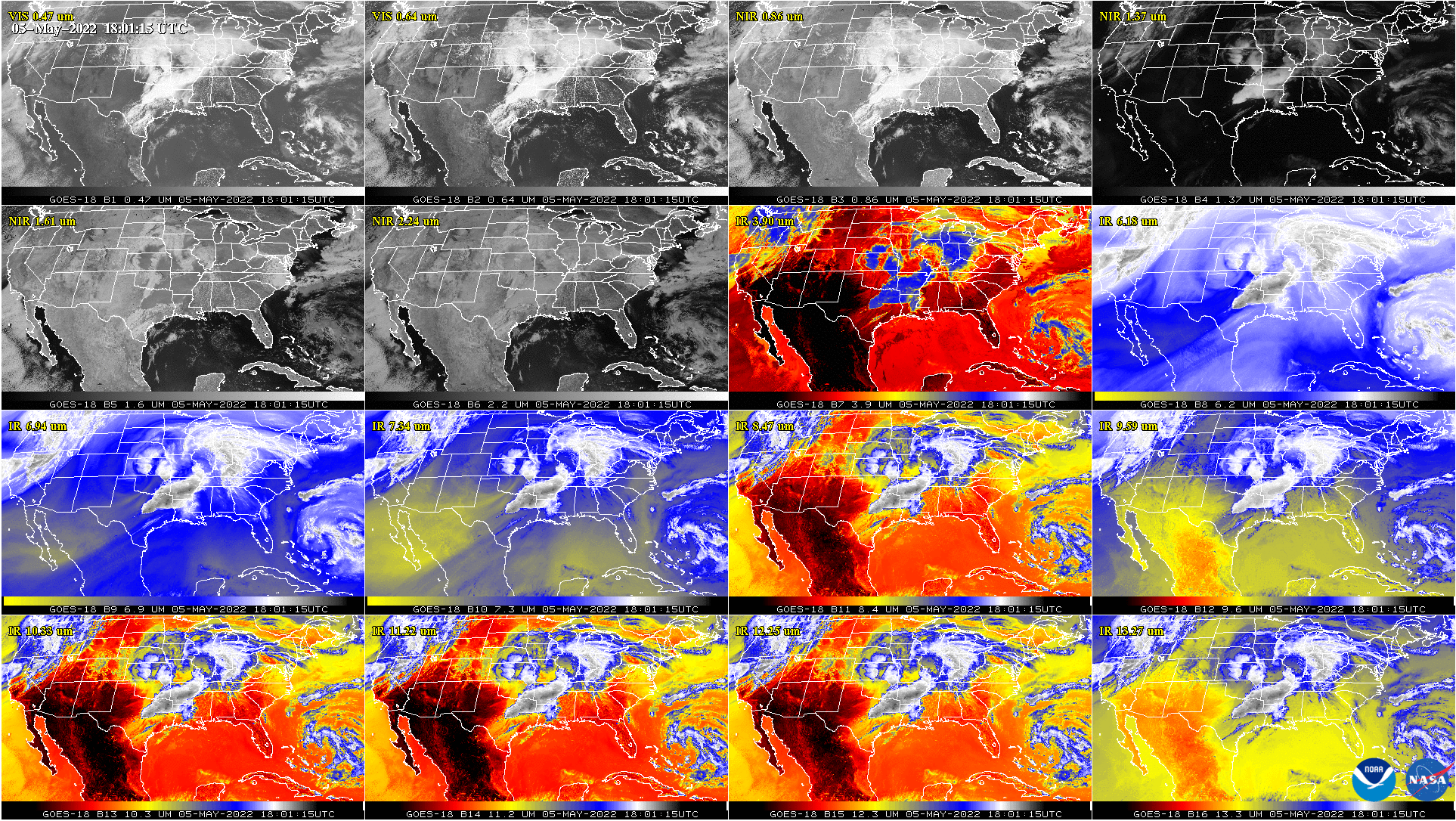 GOES-18 infrared imagery
