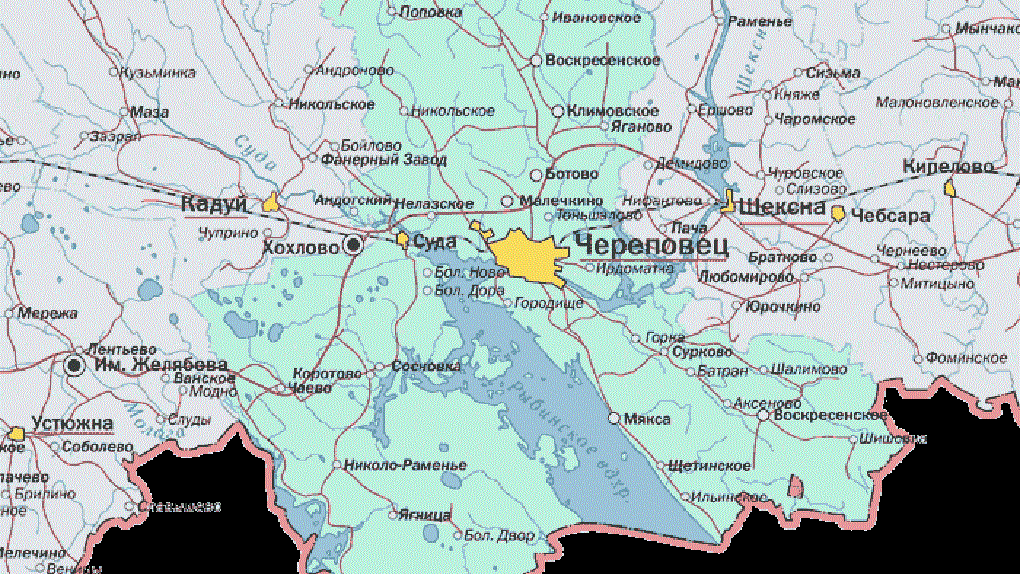 Карта череповецкого района вологодской области подробная с деревнями и дорогами