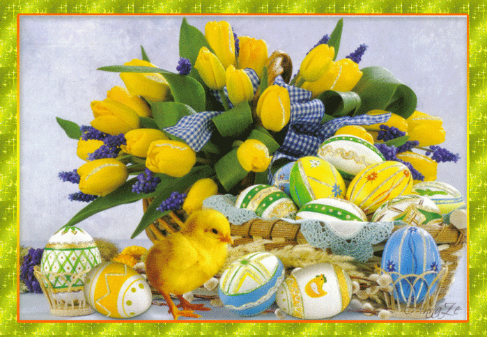 Пасхальные яйца - Поздравления с Пасхой Христовой - Открытки и картинки