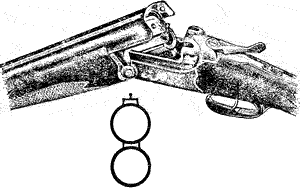 Двухствольное охотничье ружье с вертикальным соединением стволов
