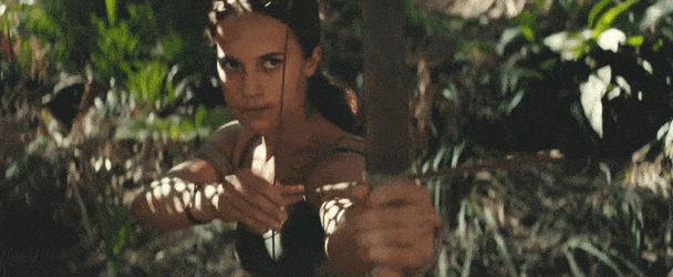 Алисия Викандер. Кадр из фильма "Tomb Raider: Лара Крофт"
